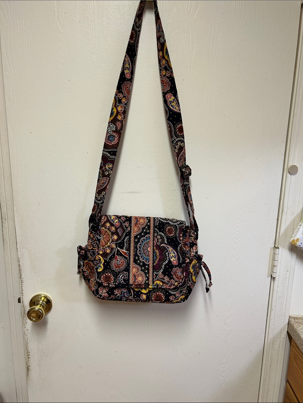 Vera Bradley Black Paisley Crossbody Bag